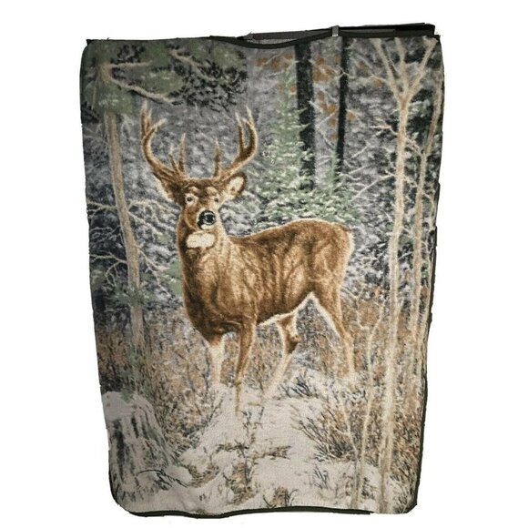 Vintage Northwest Deer Buck Reversible Throw 63x50 - Picture 4 of 7